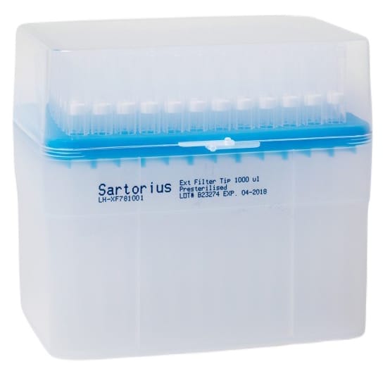 LH-XF781001- PUNTAS CON FILTRO 10-1000 MARCA SARTORIUS