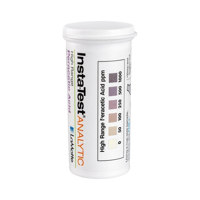 T-ACIDO PERACETICO (PAA) 0-1000 PPM, PAQUETE DE 50 TIRAS