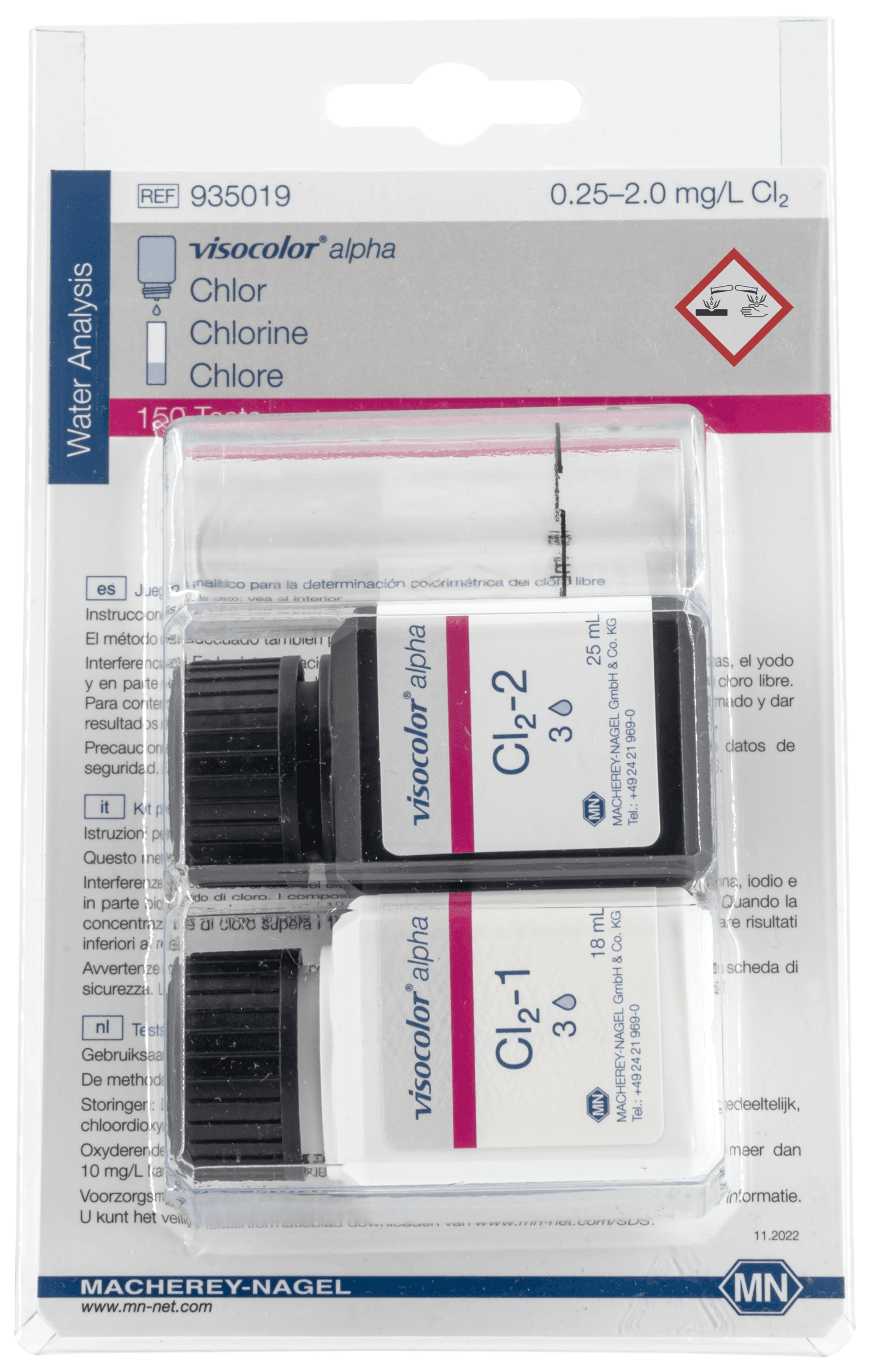 VISOCOLOR - KIT VISOCOLOR ALPHACLORINE PARA CLORO LIBRE